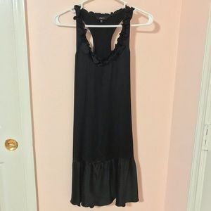 EXPRESS Black Ruffled Dress XS Racerback